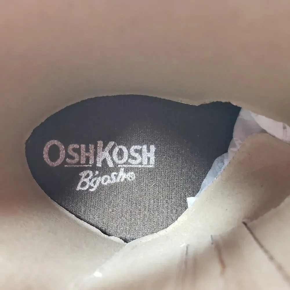 OshKosh B'Gosh Sebastian Toddler Girls Size 10 Taupe Side Zip Bootie Shoes